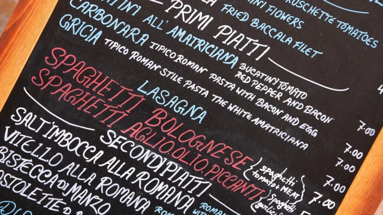 Jak czytać menu w rzymskich restauracjach?